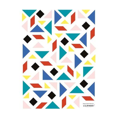 Lilipinso Wandsticker Tangram bunt