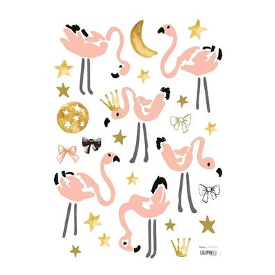 Flamingo Wandsticker A3 Kinderzimmer
