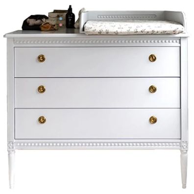 Gustavienne Wickelauflage für Kommode weiss