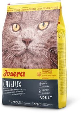 Josera Catelux 10kg Katzen Trockenfutter Ente Kartoffel Anti Haarballen Glanzfell
