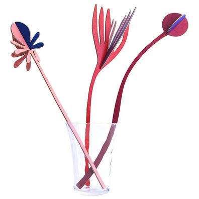 Studio Roof Winterblumen Pappe 3D Deko 20x3x29cm