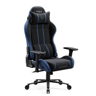 Gaming-Sessel aus Stoff in Schwarz und Blau: Diablo X-One 2.0 Night Blue King