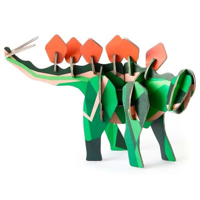 studio ROOF 3D Stegosaurus Dinosaurier Pappe 12x18x4cm