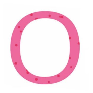 Lilipinso Sticker rosa Buchstabe o