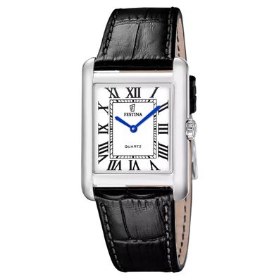 Festina Herrenuhr On the Square F20771/1 Leder, Edelstahl