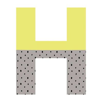Lilipinso Wandsticker Happy Buchstabe H