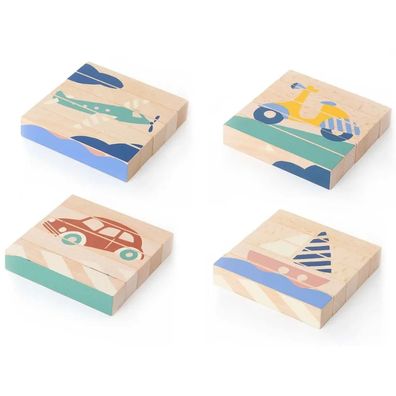Nobodinoz Holz Puzzle Fahrzeuge 4 Motive