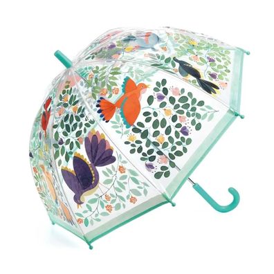 Djeco Kinder Regenschirm Vögel Blätter 70x68cm