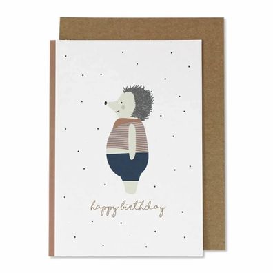 Ava & Yves Klappkarte Geburtstag Igel