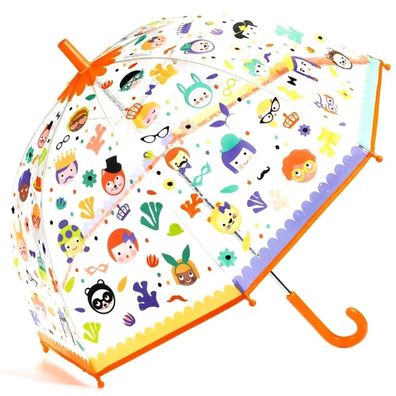 Djeco Kinder Regenschirm Gesichter Farbwechsel