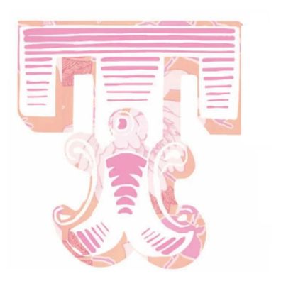 Lilipinso Sticker rosa Buchstabe t