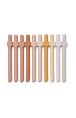 Liewood Badu Wiederverwendbare Silikon-Strohhalme, 10er Pack, Rose Multi Mix