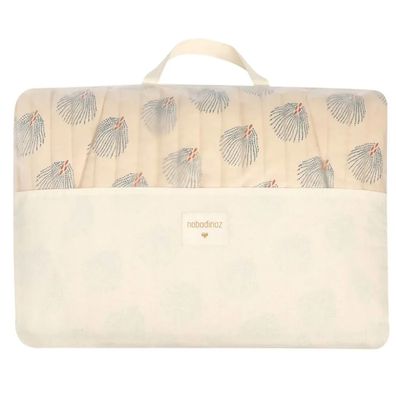Nobodinoz Babywippe Bezug Gatsby Blau Creme