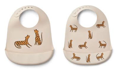 Liewood Silikon Lätzchen 2er Tilda Leopard Sandy