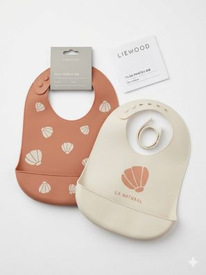 Liewood Silikon Lätzchen 2er Tilda Shell Pale Tuscany