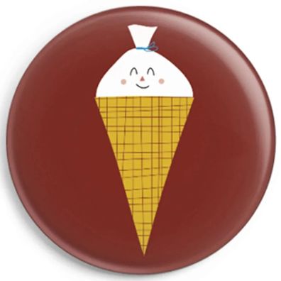 Ava & Yves Button Schultüte gelb Ø 32 mm matt