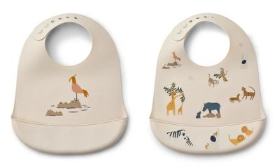 Liewood Silikon Lätzchen 2er pack - Tilda, Farbe: All Together Sandy