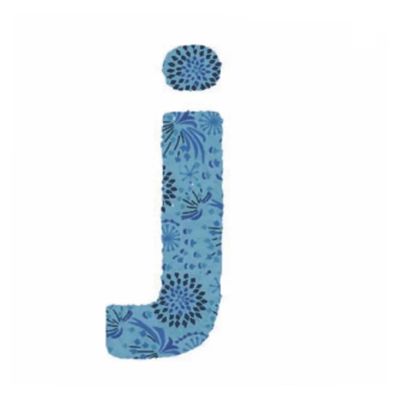 Lilipinso Sticker blau Buchstabe j
