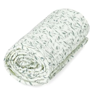 Cam Cam Muslin Babydecke Green Leaves 100x100 cm Bio