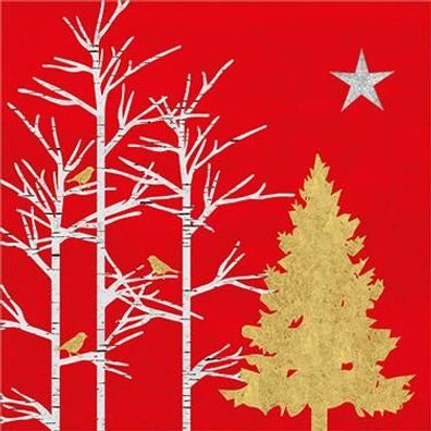 PPD Arbre mystique rouge 33x33 cm