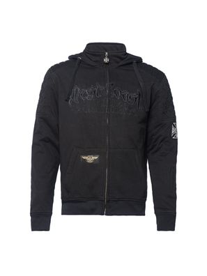 WCC West Coast Choppers Motorrad Hoodie Por Vida Zip Black