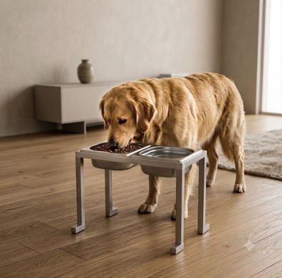 Futternapf, Fressnapf, Hundebar, Hunde, Edelstahl, Futterstation, Napf, Futternäpfe