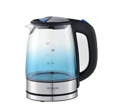 Michelino Glas-Wasserkocher 1,7 Liter mit blauem Farbverlauf - 2200W