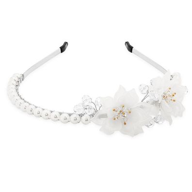 Perlenstirnband mit Blumen