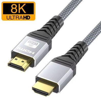 8K HDMI-Kabel (1,5 m) – HDMI 2.1 Geflochtenes Nylon