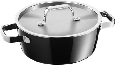 WMF Fusiontec Aromatic Bratentopf mit Deckel, 22 cm, Black 3201016673 4000530715111