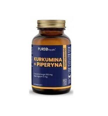 Pureo Gesundheit Kurkuma mit Piperin, 60 Kapseln