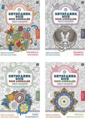 Mandala-Malbuch für Erwachsene B5, versch Motive, 32 Seiten, 120 g/m²