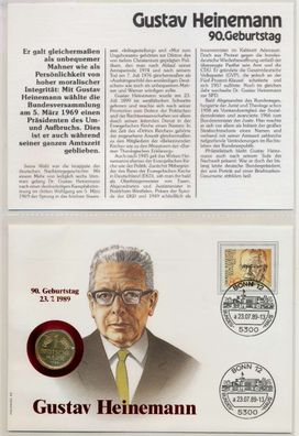 Numisbrief 1 MARK Vergoldet G. Heinemann X9206F2
