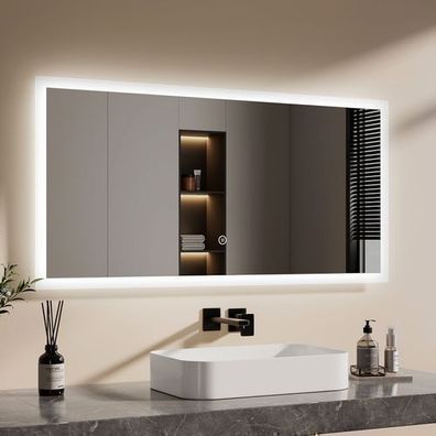 EMKE Badspiegel Mit Beleuchtung Auris Rechteckig 120x60cm
