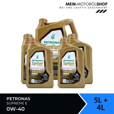 Petronas Syntium Supreme E 0W-40 5 + 4 Liter