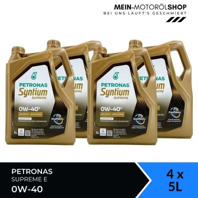 Petronas Syntium Supreme E 0W-40 4x5 Liter