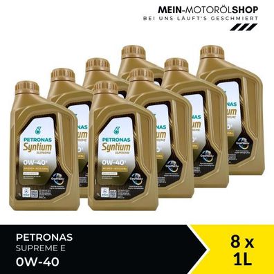 Petronas Syntium Supreme E 0W-40 8x1 Liter