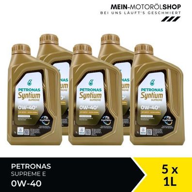 Petronas Syntium Supreme E 0W-40 5x1 Liter