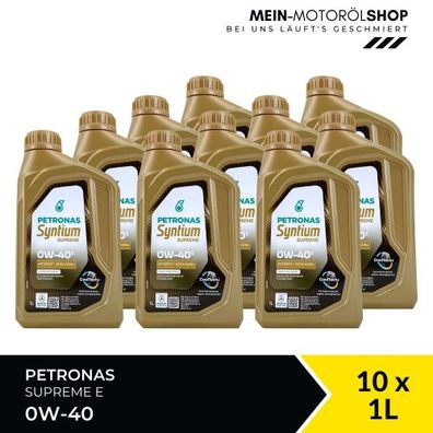 Petronas Syntium Supreme E 0W-40 10x1 Liter