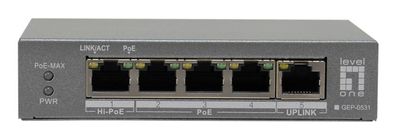 LevelOne GEP-0531, Unmanaged, L2, Gigabit Ethernet (10/100/1000), Power over Ethernet