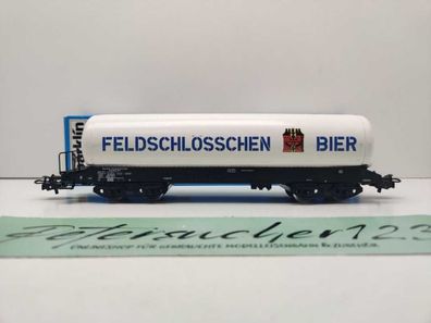Märklin H0 AC 4632 Lebensmittel-Kesselwagen "Feldschlösschen" Uah / SBB / OVP blau