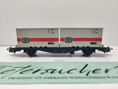 Märklin H0 AC 4664 Containerwagen "DB" Lgjs598 / 2x 20' Container / DB / / /aue OVP