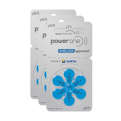 3x 6er Blister Varta Power One Hörgerätebatterien P675 Blau PowerOne PR44