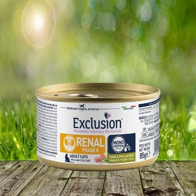 Exclusion Renal Cat Schwein & Erbse Phase II 24 x 85 g Katzennassfutter