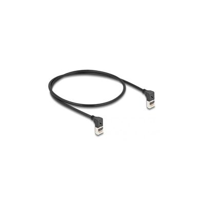 Delock DELOCK RJ45 Netzwerkkabel Cat.6A S/FTP Slim 90° ben 0,5m SW