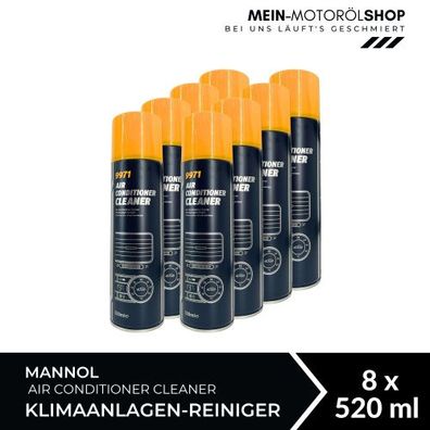 Mannol Air Conditioner Cleaner Klimaanlagen-Reiniger 8x520 ML