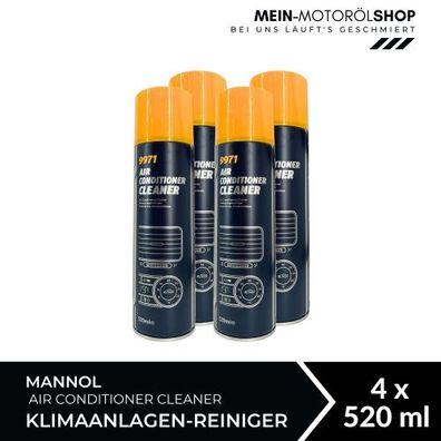Mannol Air Conditioner Cleaner Klimaanlagen-Reiniger 4x520 ML