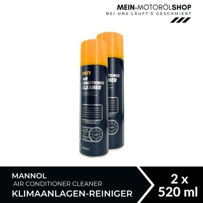 Mannol Air Conditioner Cleaner Klimaanlagen-Reiniger 2x520 ML