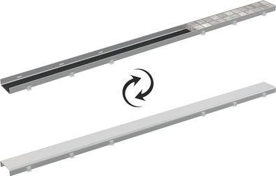Alcadrain SWITCH-550 Beidseitiger Rost für Flieseverlegung 550mm