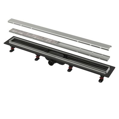 Alcadrain APZ20-950 Simple Duschrinne mit Rand aus Edelstahl für den Beidseitiger Ros
